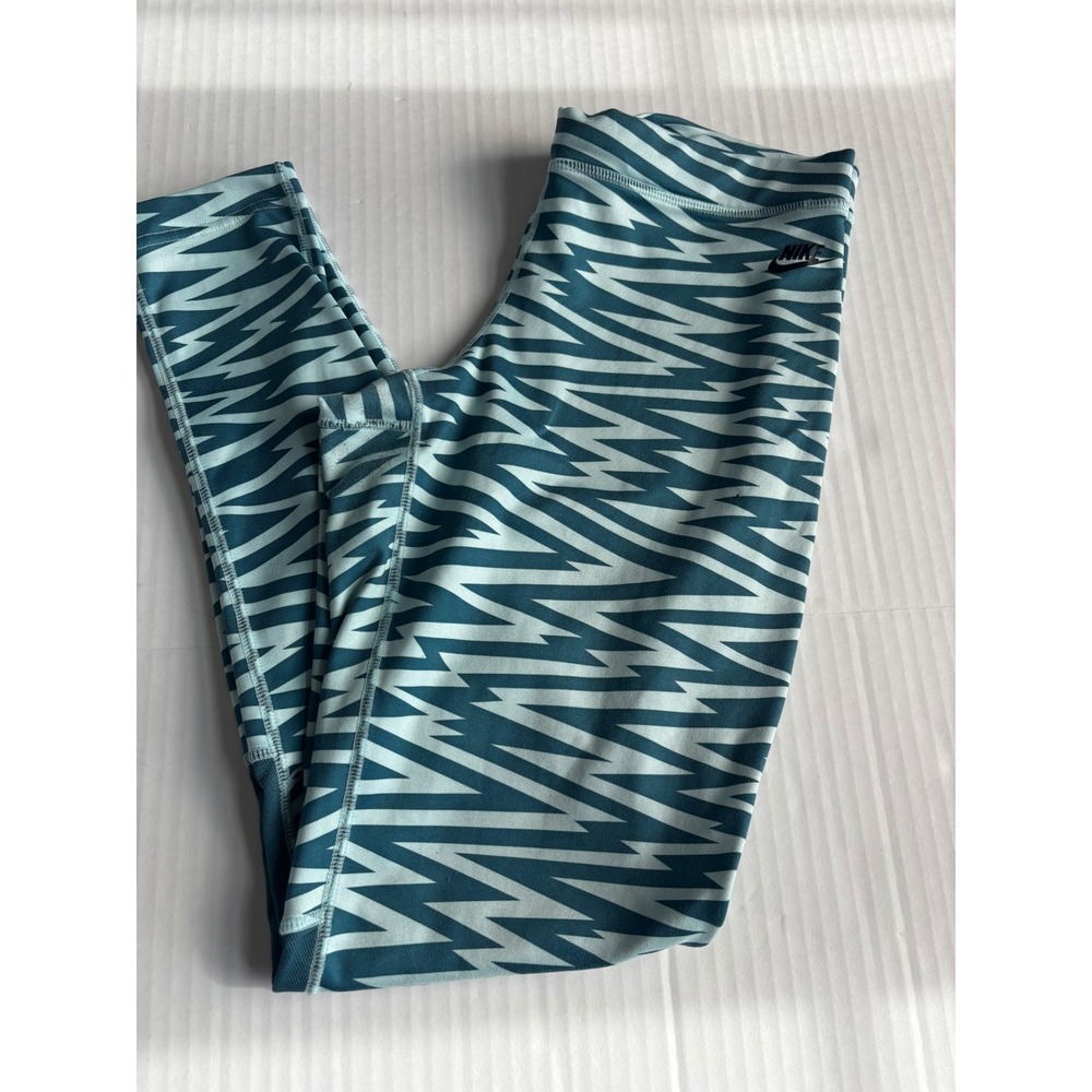Nike Running Tights Athletic Leggings Teal Zigzag Print YOGA Activewear SmalL - Picture 7 of 7
